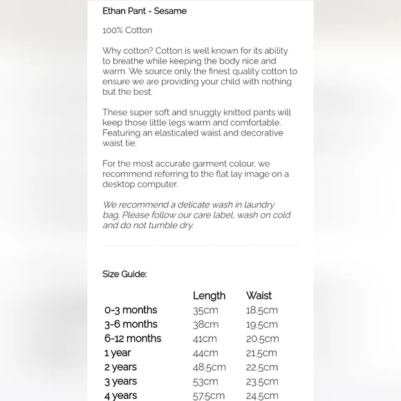 Jamie Kay, knit pants, 6-12 months - Picture 6 of 7